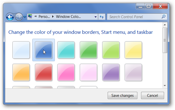 Change taskbar background color
